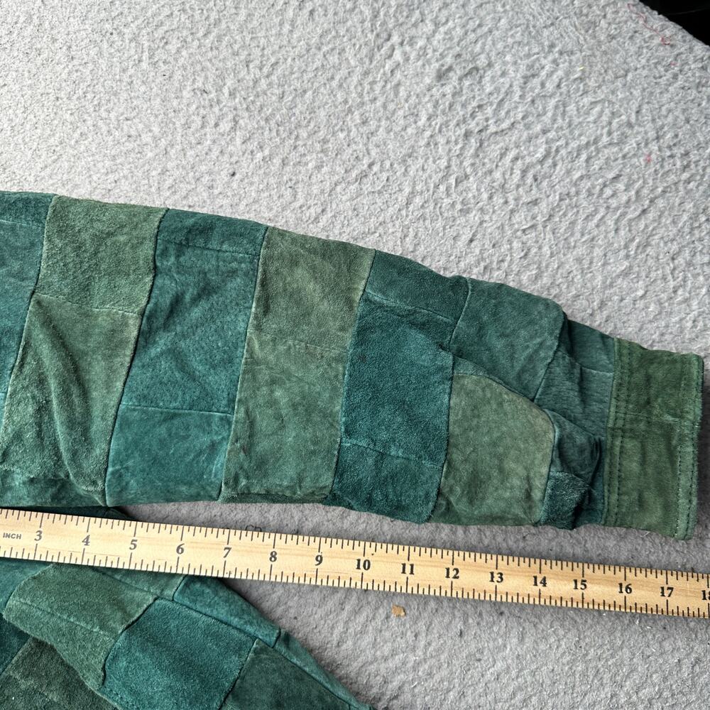 Vintage Outlaws Patchwork Leather Jacket Mens Sma… - image 5